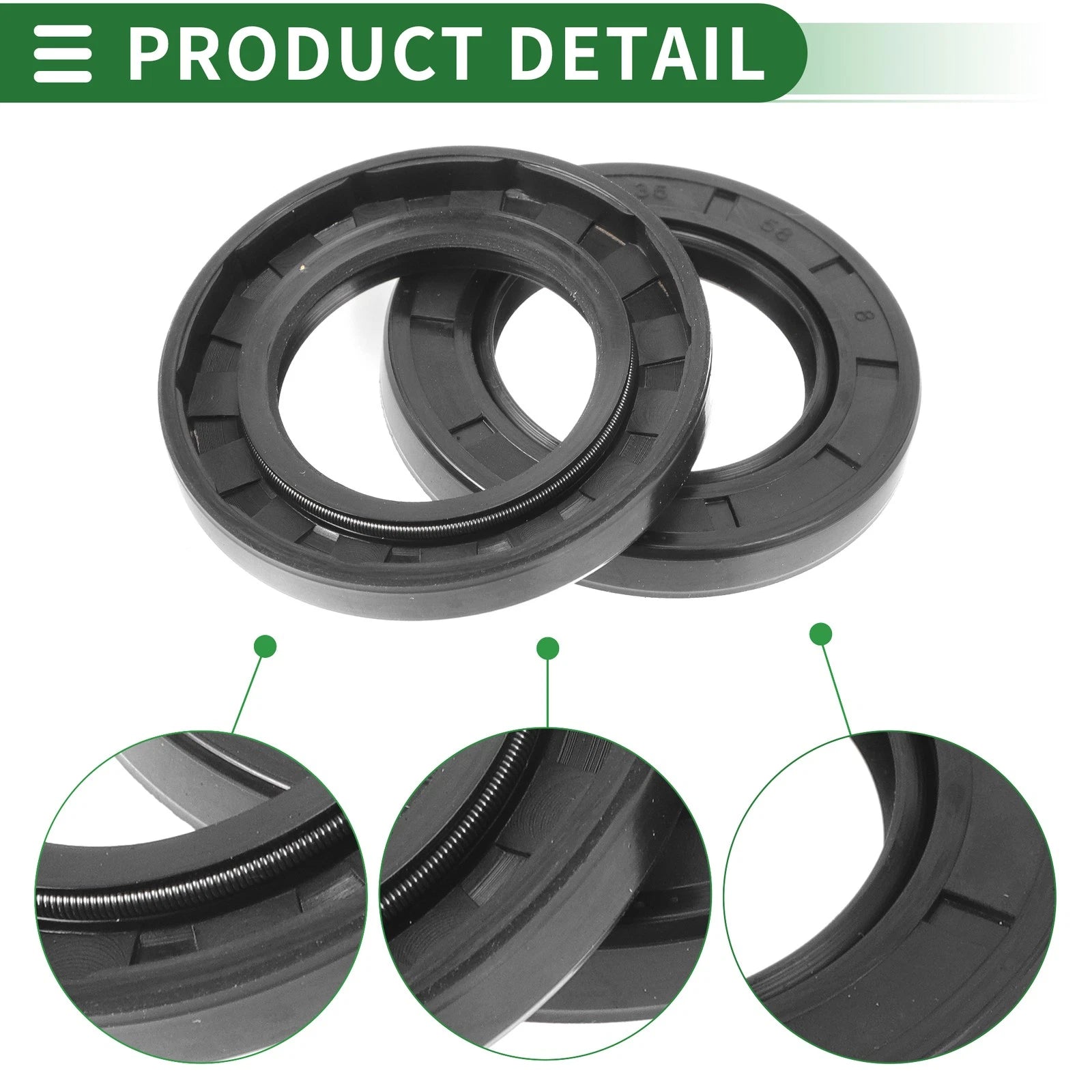 Set of 5 Oil Seal Rotary Shaft Seal NBR Rubber 35x58x8mm