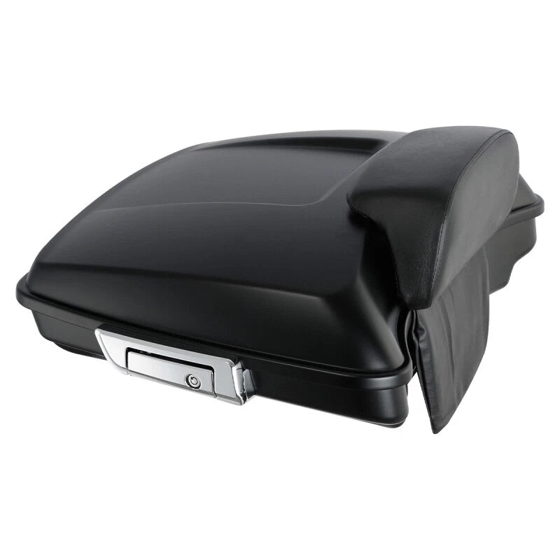 Matte Black Razor Trunk Backrest Mount for Harley Fatboy (2008–2017)