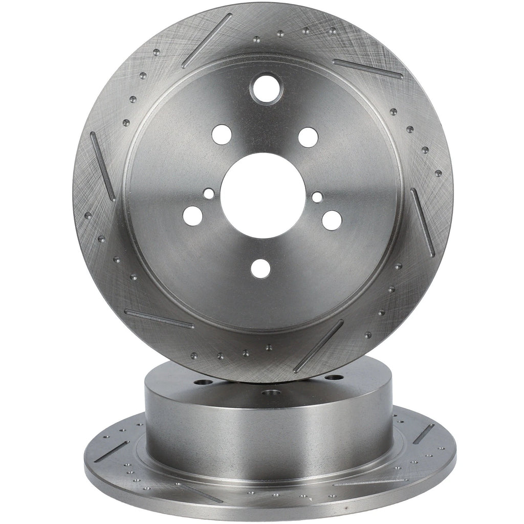 Rear Drilled Slotted Brake Rotors for Subaru Crosstrek Impreza (2012–2014)