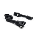 1.5" Black Longhorn Quick Clamp Highway Footpegs Mounts for Harley