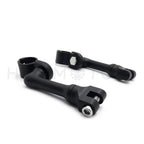 1.5" Black Longhorn Quick Clamp Highway Footpegs Mounts for Harley