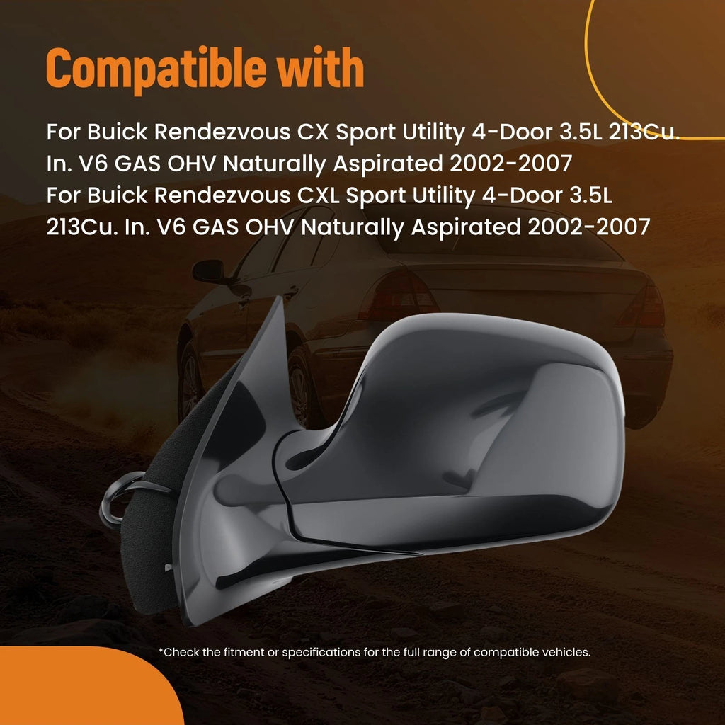 Left Side Power Mirror for Buick Rendezvous (2002–2007) 15213869