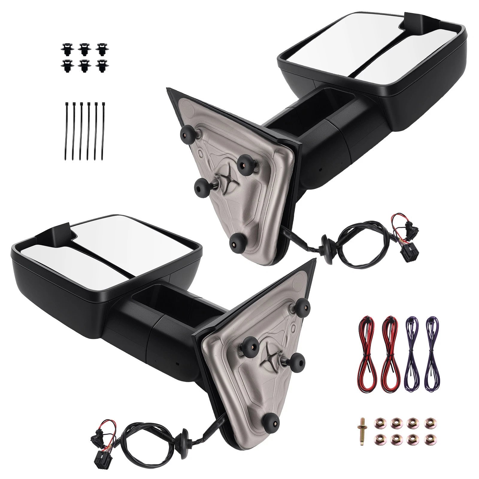 Side Mirror for Chevy Silverado 1500 Legacy 2019 Power Adjustable Dual Glass