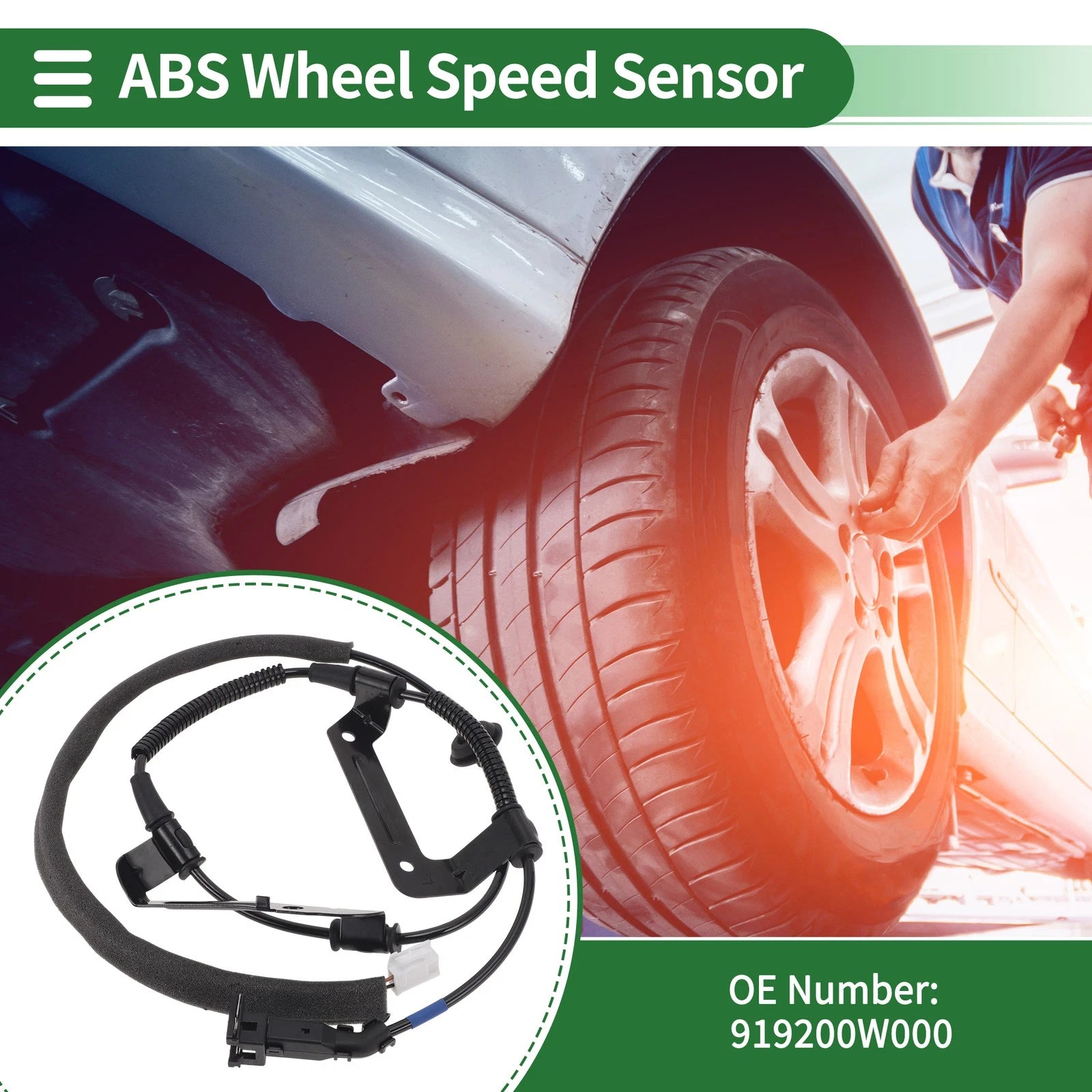 ABS Wheel Speed Sensor No. 919200W000 for Hyundai Santa Fe (2013–2018)