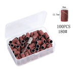 Set of 10 Sanding Bands 8x12mm 80 120 180 Grit for Nail Tools