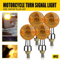 Amber Turn Signal Indicator Lights for Universal Motorcycle (10mm Thread)