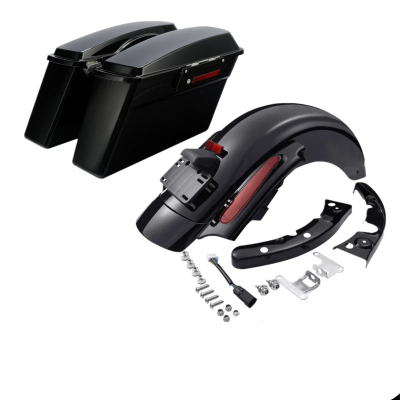 Hard Saddle Bags & Rear Fender System for Harley Street Road Glide (2009–2013)