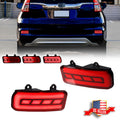 2X Red LED Rear Bumper Reflectors for Honda CR-V (2015–2016)