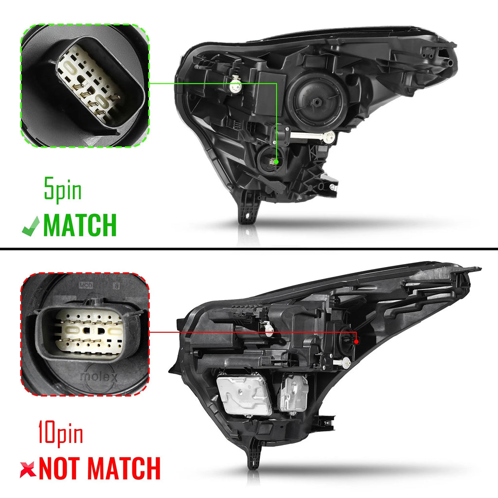 Halogen Headlight with Bulb for Cadillac XT5 (2017–2019) Right Passenger Side
