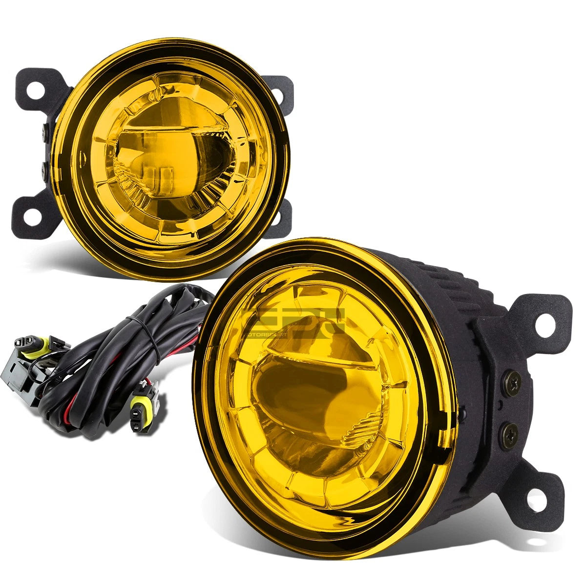 3.5" Round Aluminum Housing Yellow 5W LED Fog Light Lamp + Mount
