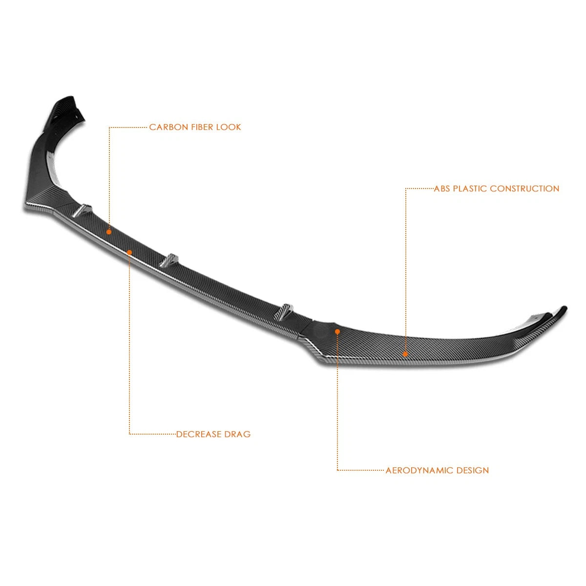 Carbon Look Front Bumper Splitter Lip for VW Golf 6 (2010–2013)