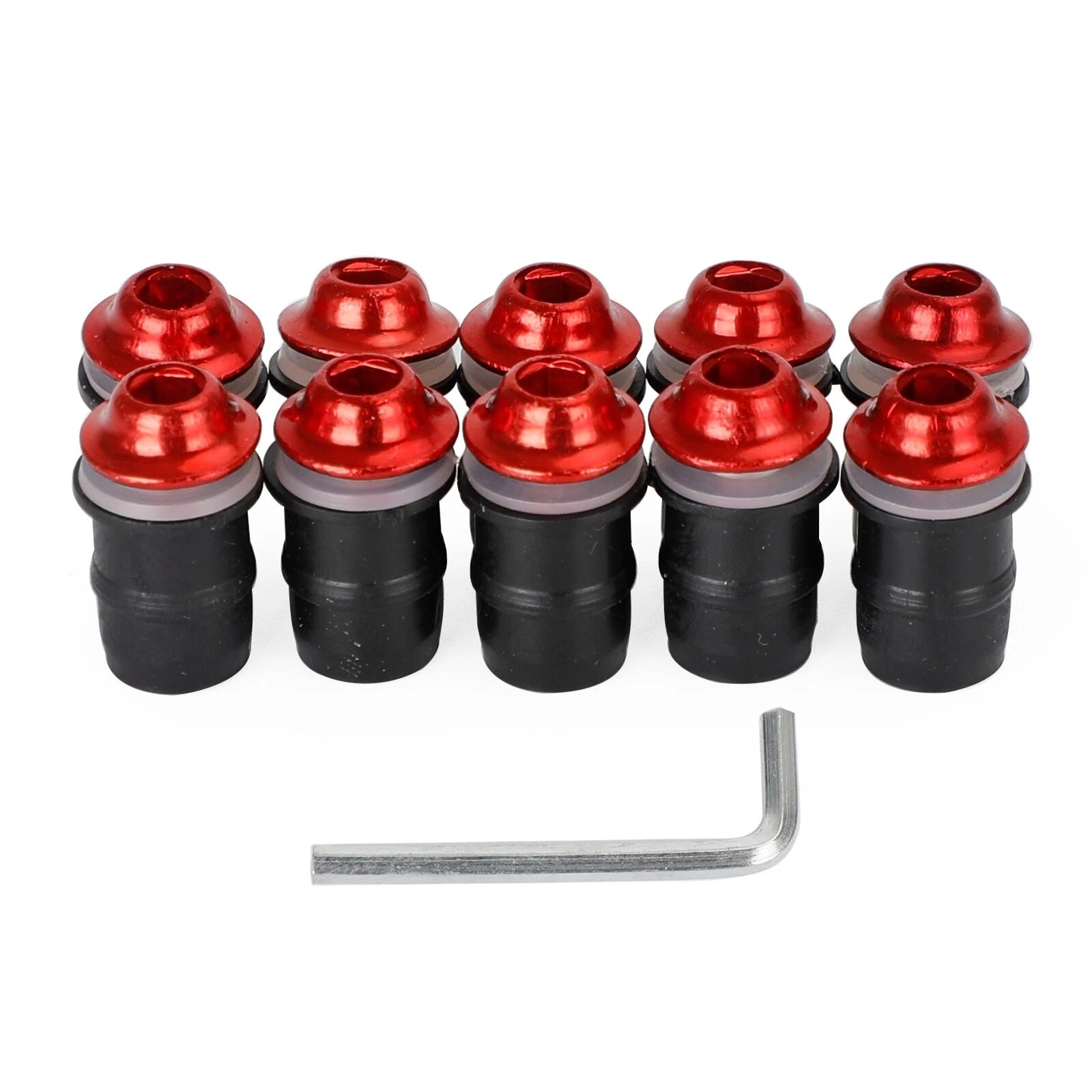 10 Pack Wind Screen Shield Kit for Motorcycle (M5x16mm Screw Bolt Washers)