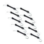 Set of 10 Heavy Duty Rubber Tarp Straps with Hooks for Automotive Use