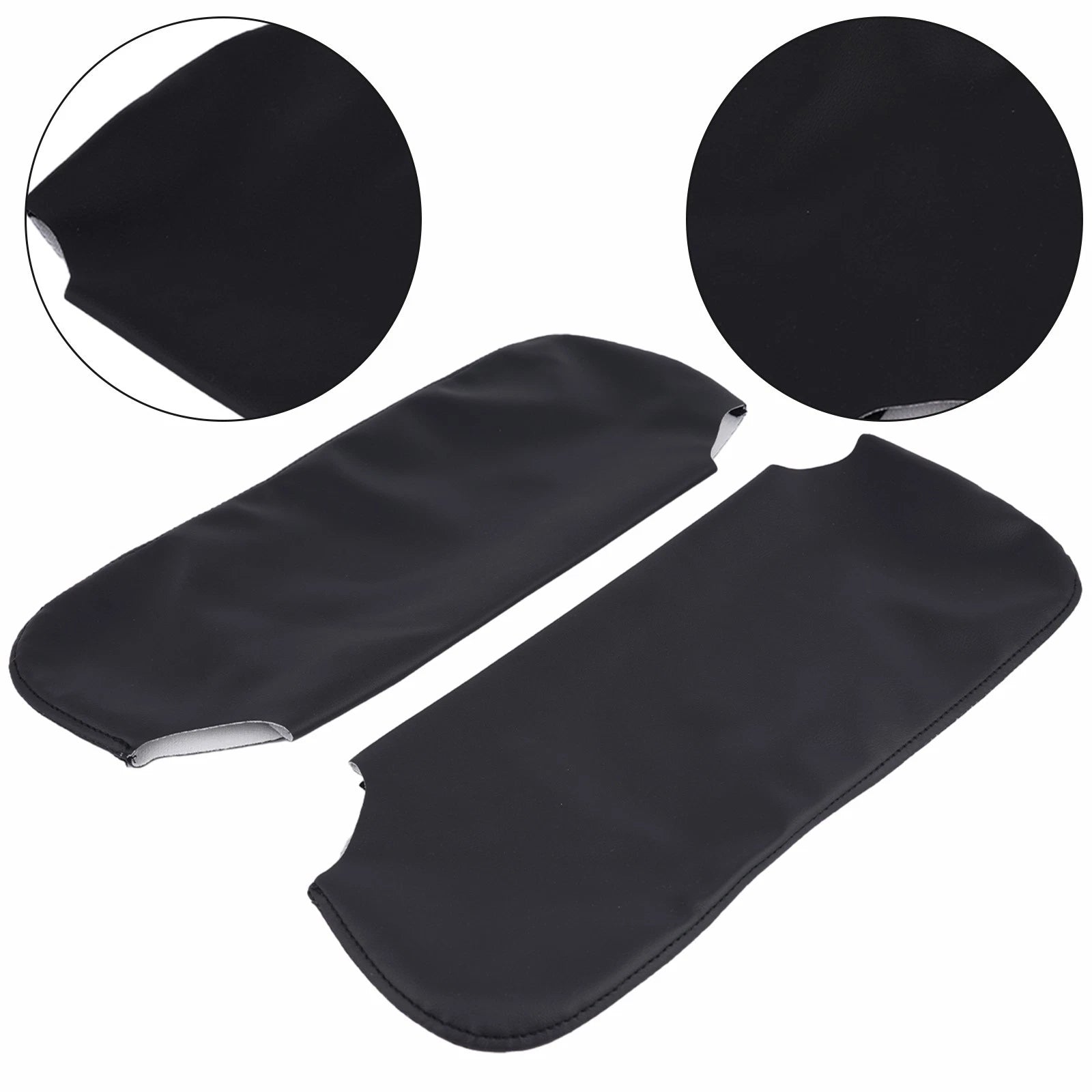 Set of 2 Leather Sun Visor Covers for Car (Front Left Right)
