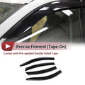 Set of 4 Window Deflectors for Nissan Sentra (2007–2012) Black Vent Visor