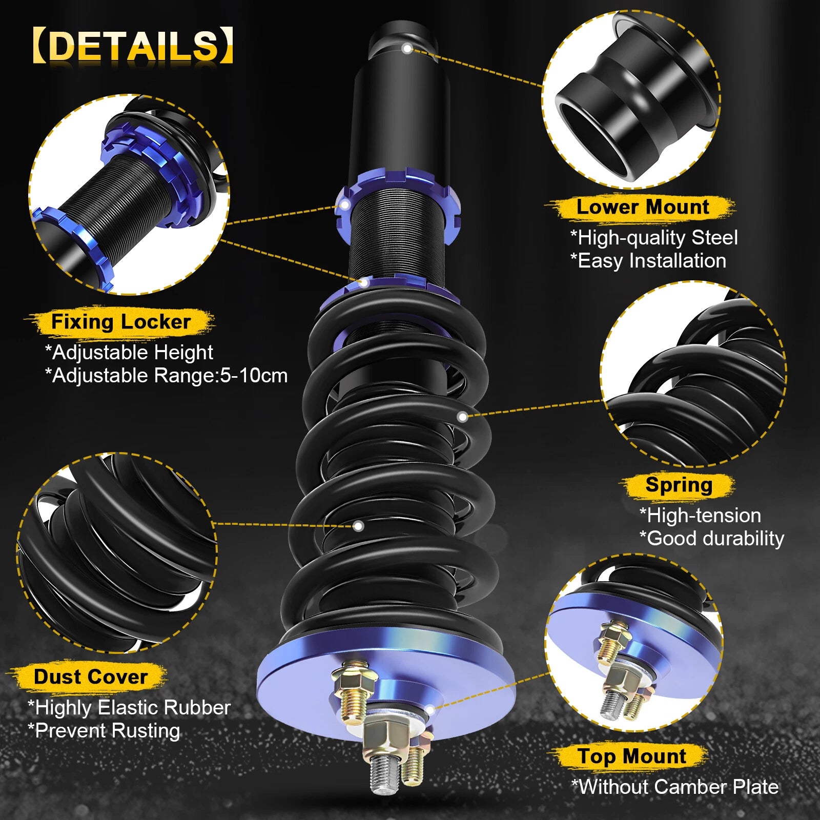Coilovers for Honda Civic (1993–2000) Adjustable Height Suspension Kit
