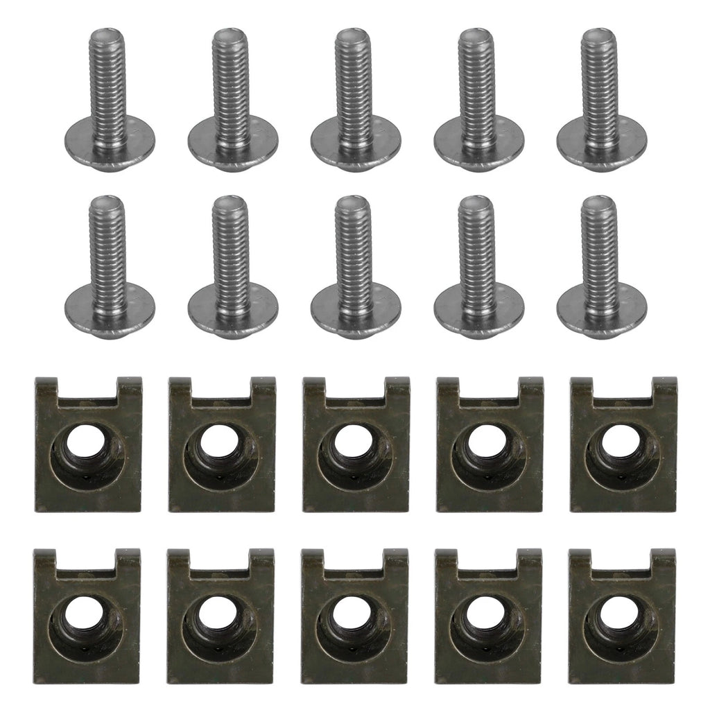 10x Aluminum M6x20mm Screen Bolts & Spring C Clips for Honda (T)