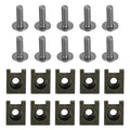 10x Aluminum M6x20mm Screen Bolts & Spring C Clips for Honda (T)