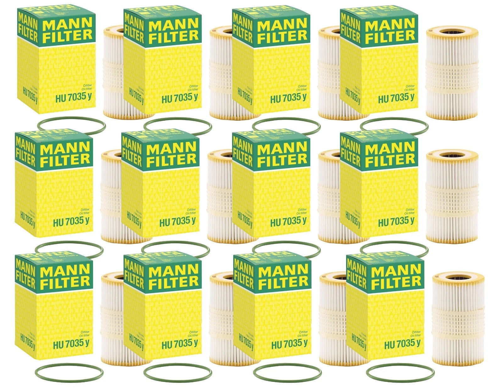 Set of 12 Engine Oil Filters HU 7035 for Audi A6 A7 A8 Quattro Q7 (2012–2020)