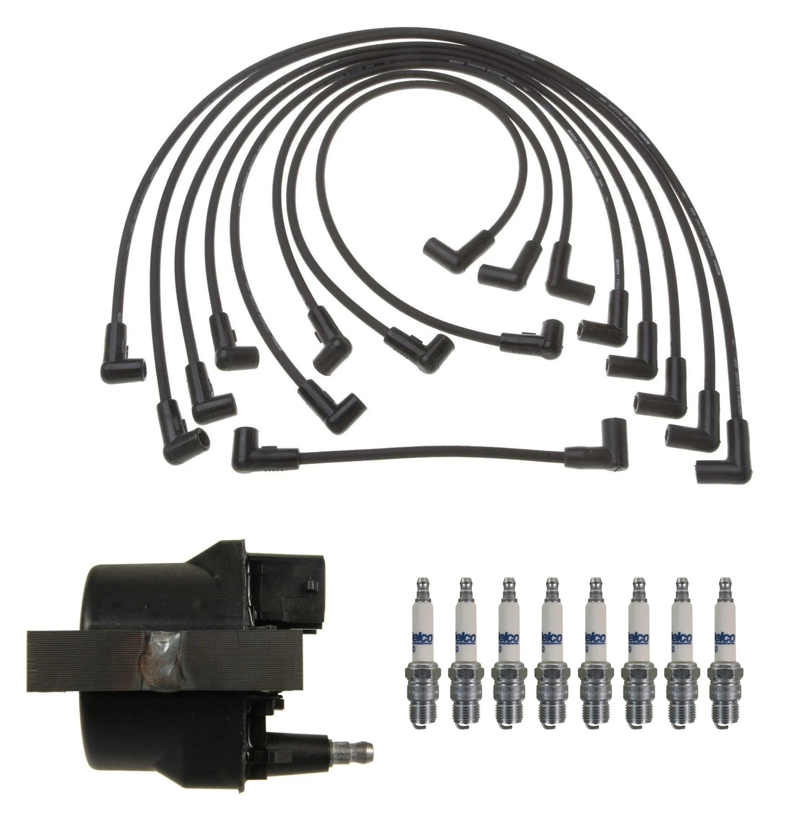 Ignition Wires Coil & 8 Spark Plugs Kit ACDelco for Chevy P30 (1987–1988)