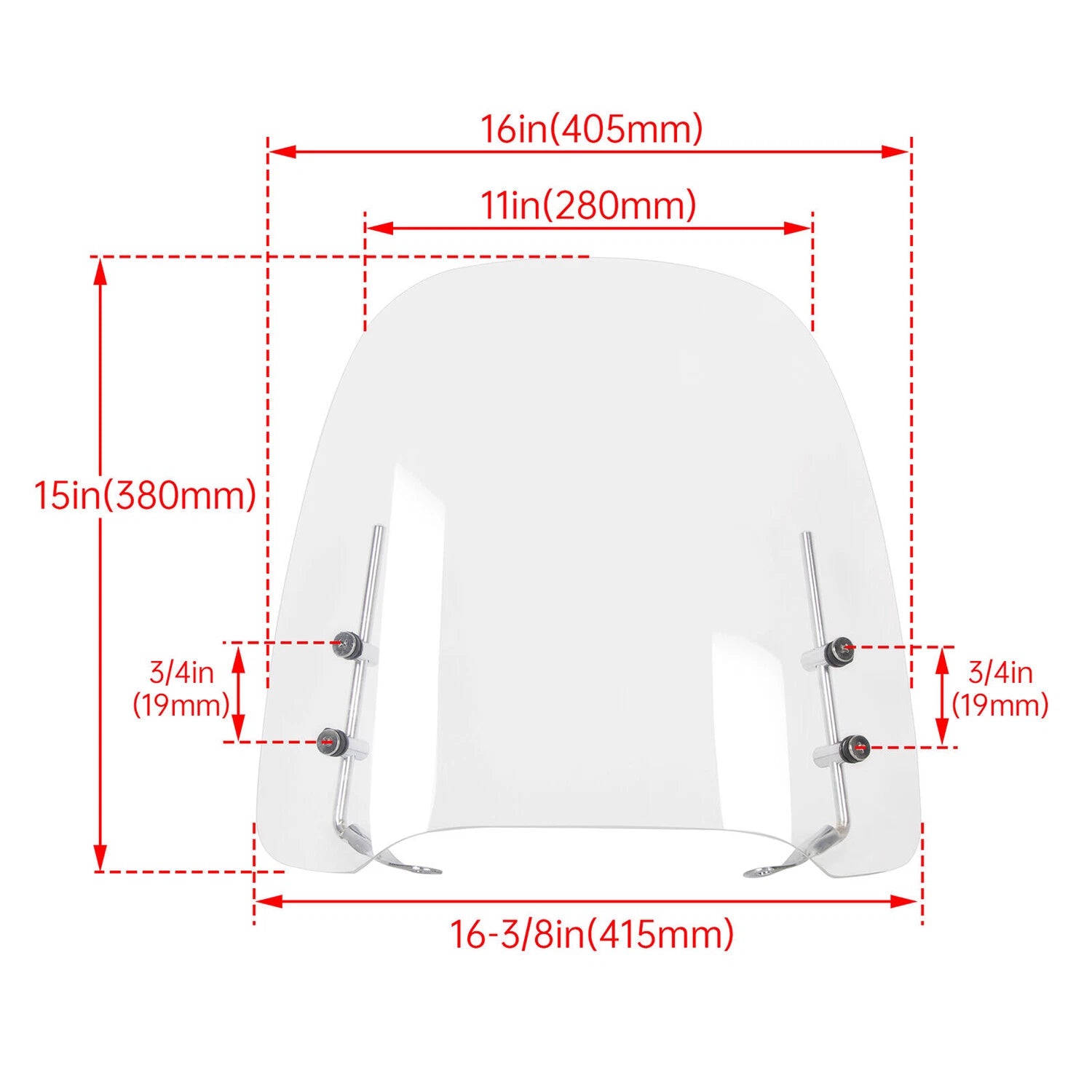 Clear Windshield for Yamaha Honda 125cc 150cc