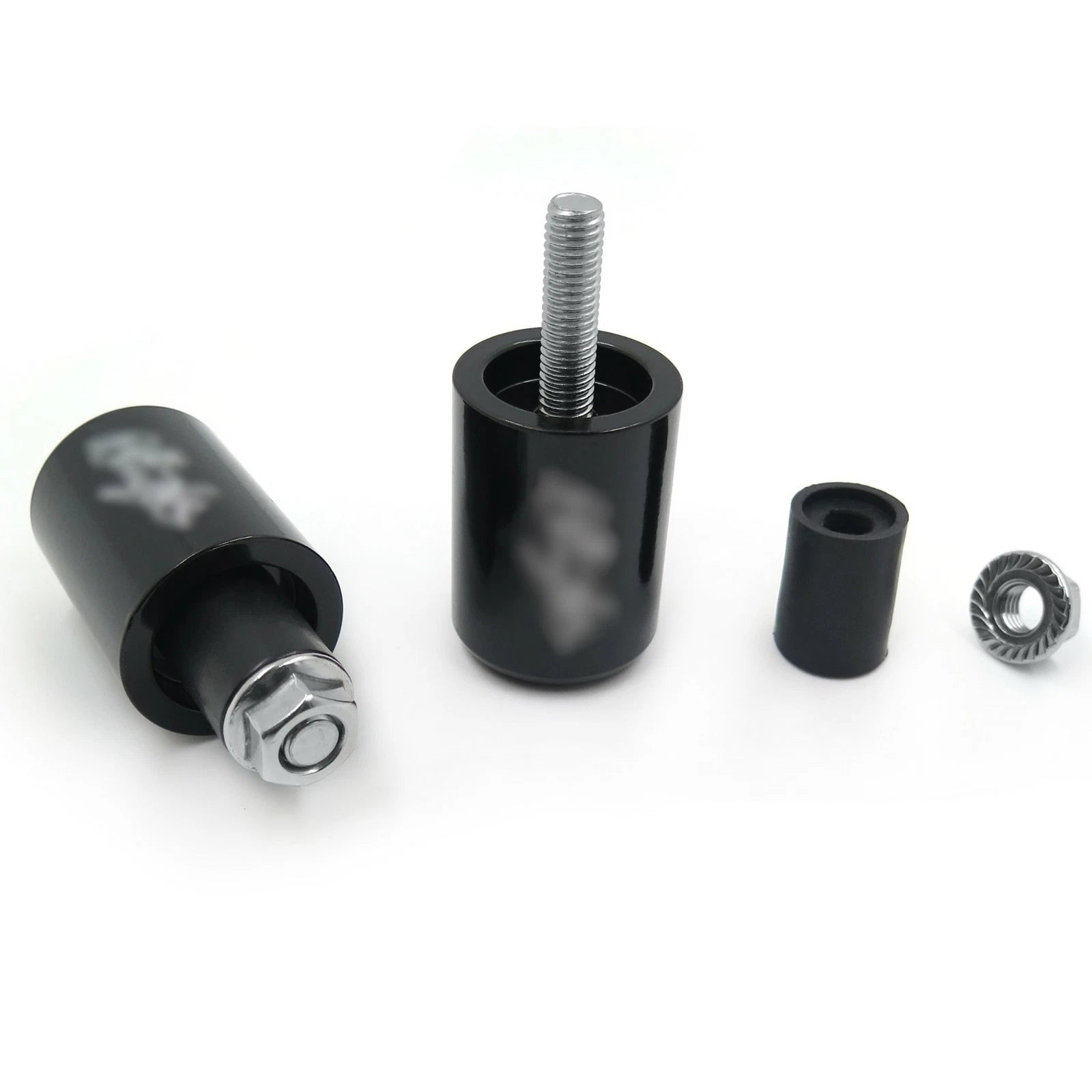 Weight Bar End Black Rubber for Kawasaki Ninja 250R EX250 (1987–2012) & 650R EX650 (2006–2012)