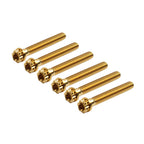 Set of 6 Titanium M8x45mm Torx Head Flange Screws for Motorcycle