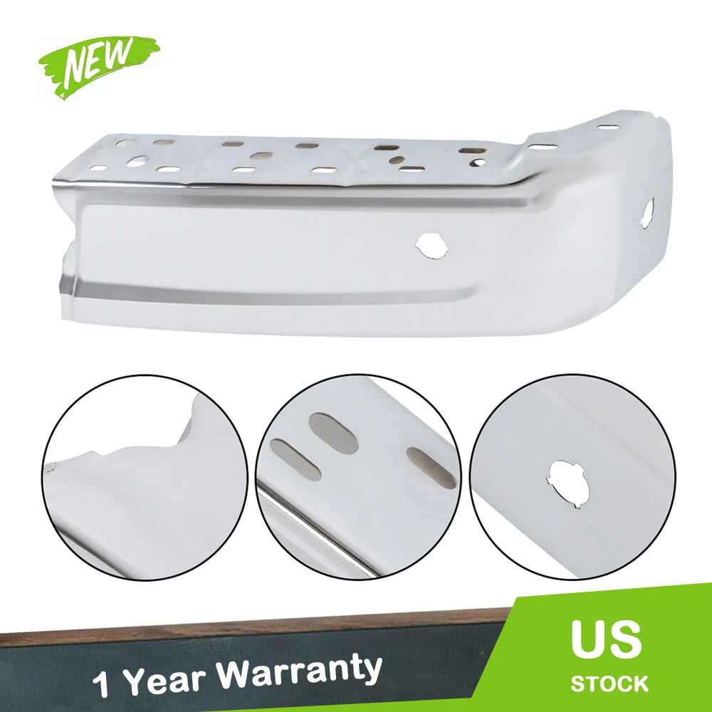 Rear Bumper Wrap Corner RH with 2 Sensor Holes Chrome for Ford F150 (2021–2023)