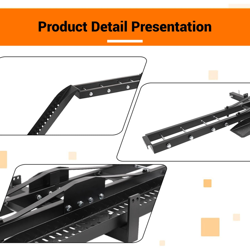 Motorcycle Carrier Hitch Mount Rack Ramp for Scooter Dirt Bike (500 lbs)