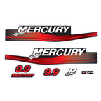Outboard Motor Decals for Mercury 9.9hp (1999–2006) w/ M Domed Sticker