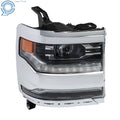 LED Headlight for Chevrolet Silverado 1500 (2016–2018) Chrome Housing Right Side