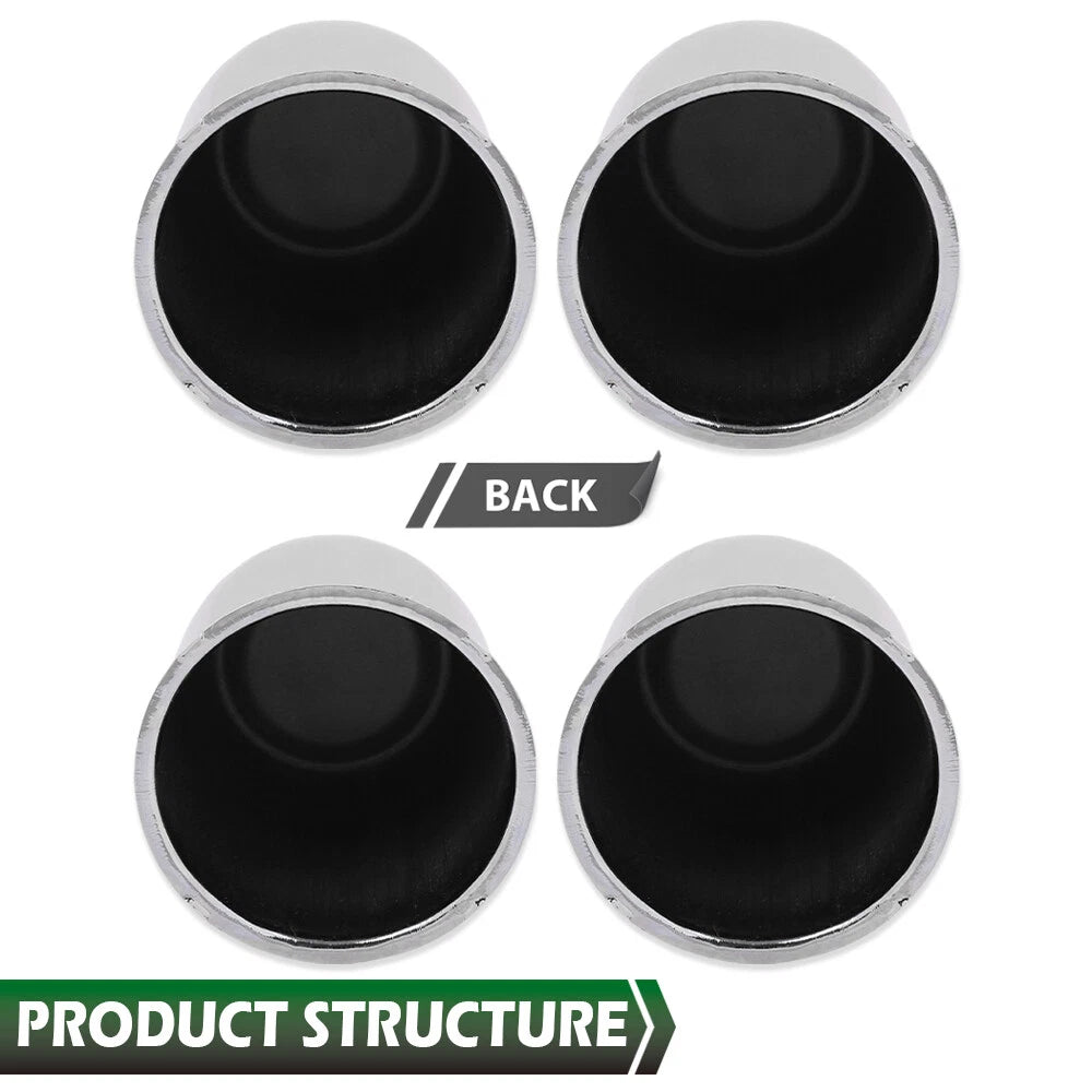 Set of 4 Chrome Push Through Center Caps for 3.18" Rims