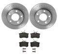 Brembo Rear Brake Kit with Low-Met Pads & Drilled Disc Rotors for Audi A4 Quattro