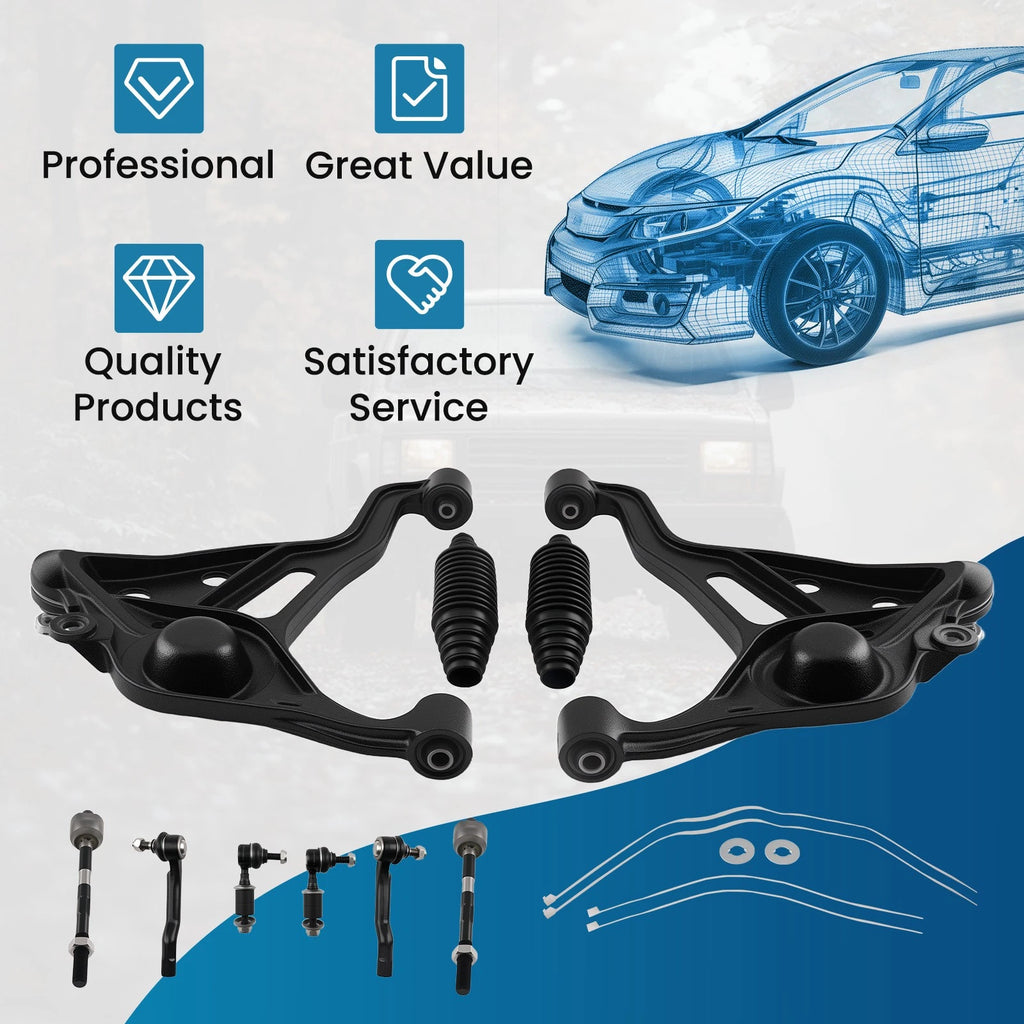 10x Front Suspension Lower Control Arms Kit for Chevy Tracker Vitara (1999–2004)