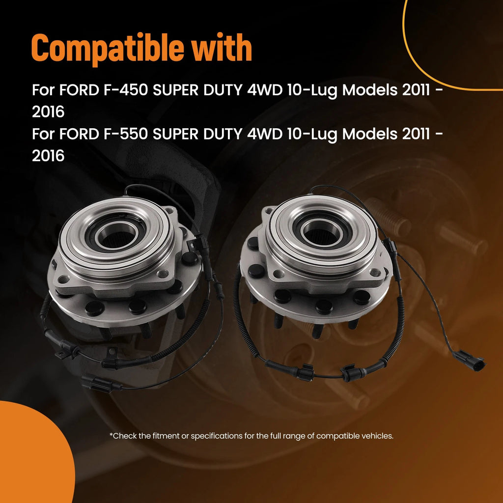 Set of 2 Wheel Hub Units for Ford F-450 F-550 4WD (2011–2016)