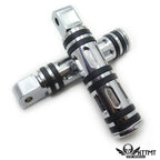 Chrome Edge Cut Footpegs for Yamaha Road Star Warrior (2002–2009)
