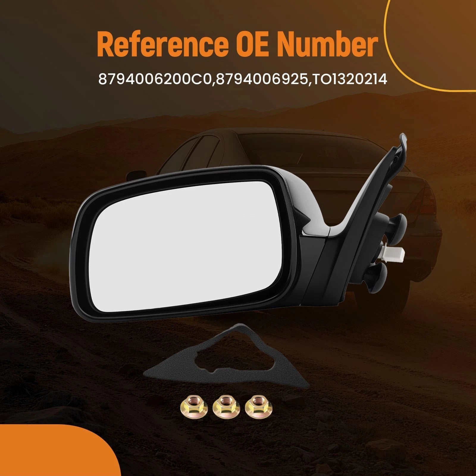 Left Side View Mirror for Toyota Camry (2007–2011) 8794006925 Towing Textured