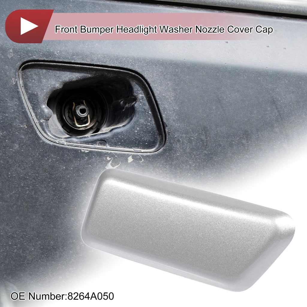 Front Right Washer Nozzle Cover Cap for Mitsubishi Outlander (2006–2018) Silver Tone