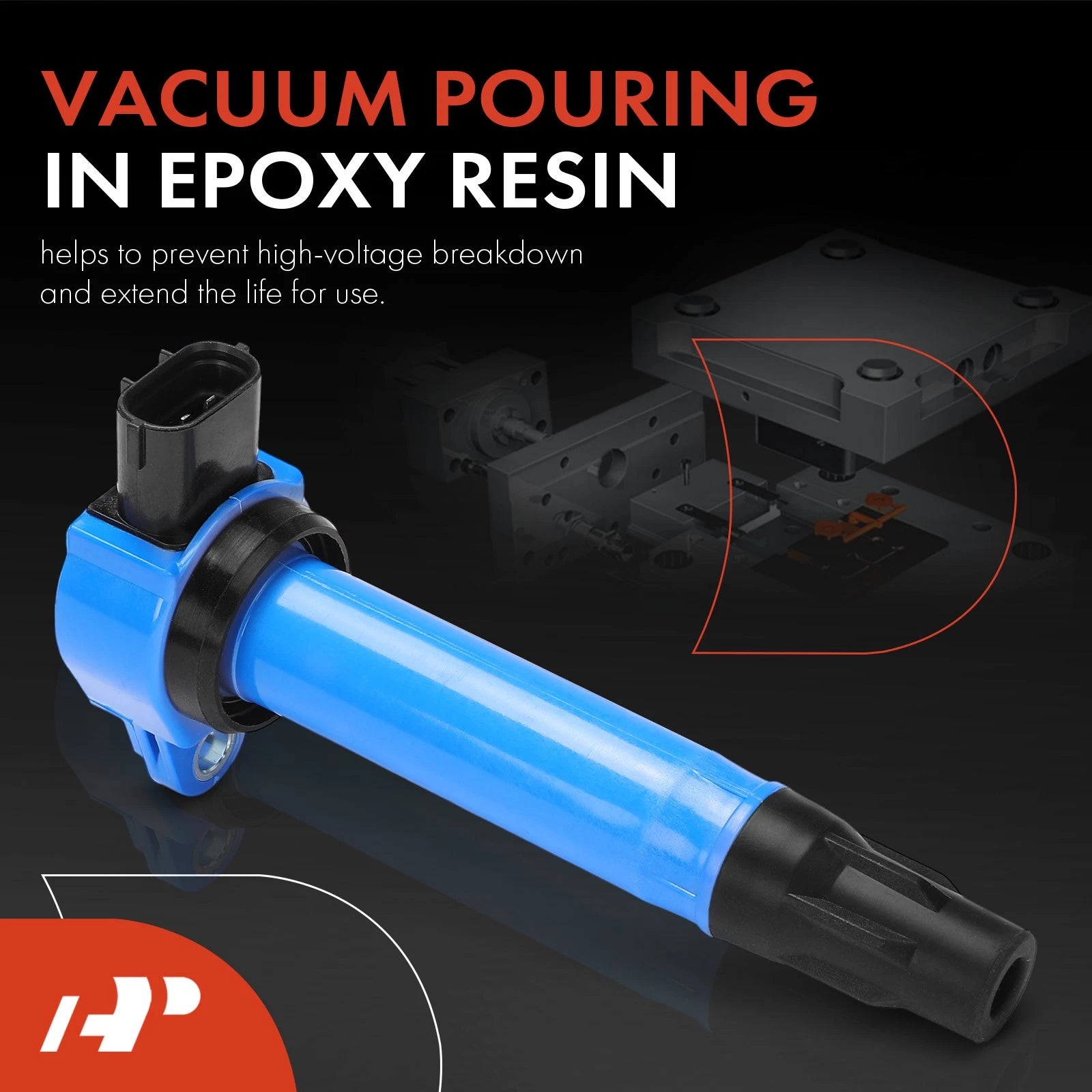 Set of 4 Blue Ignition Coils for Mitsubishi Outlander (2008–2013) Lancer (2008–2017)