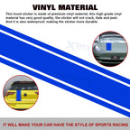 Blue KK Vinyl Front Hood Bumper Fender Trunk Stripe Stickers Decal (2010-2016)