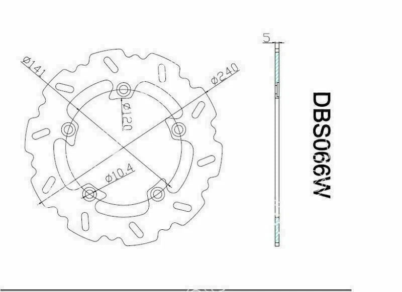 Rear Brake Rotor Disc for Suzuki GSX GSF 650 1250 SV 650 SFV 650 (2006–2019)
