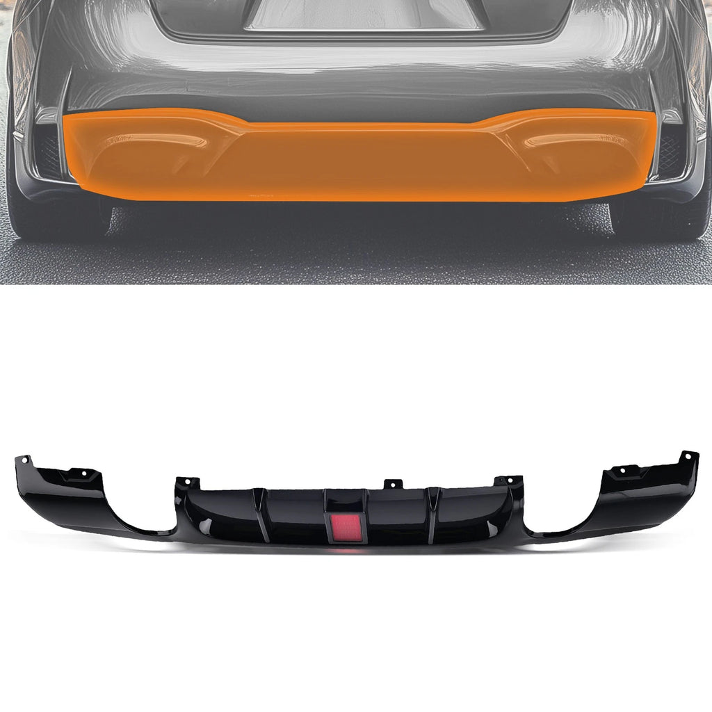 Rear Bumper Diffuser Dual Exhaust For BMW 3 Series 325i 323i M Sport 2005-2012