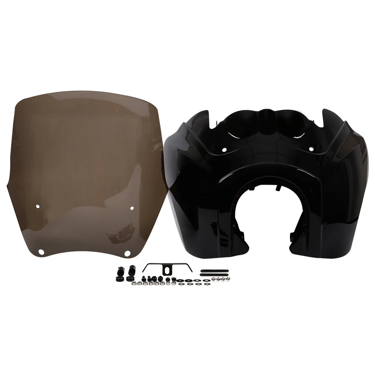 15" Black Front Fairing Windshield for Harley Dyna Super Wide Glide