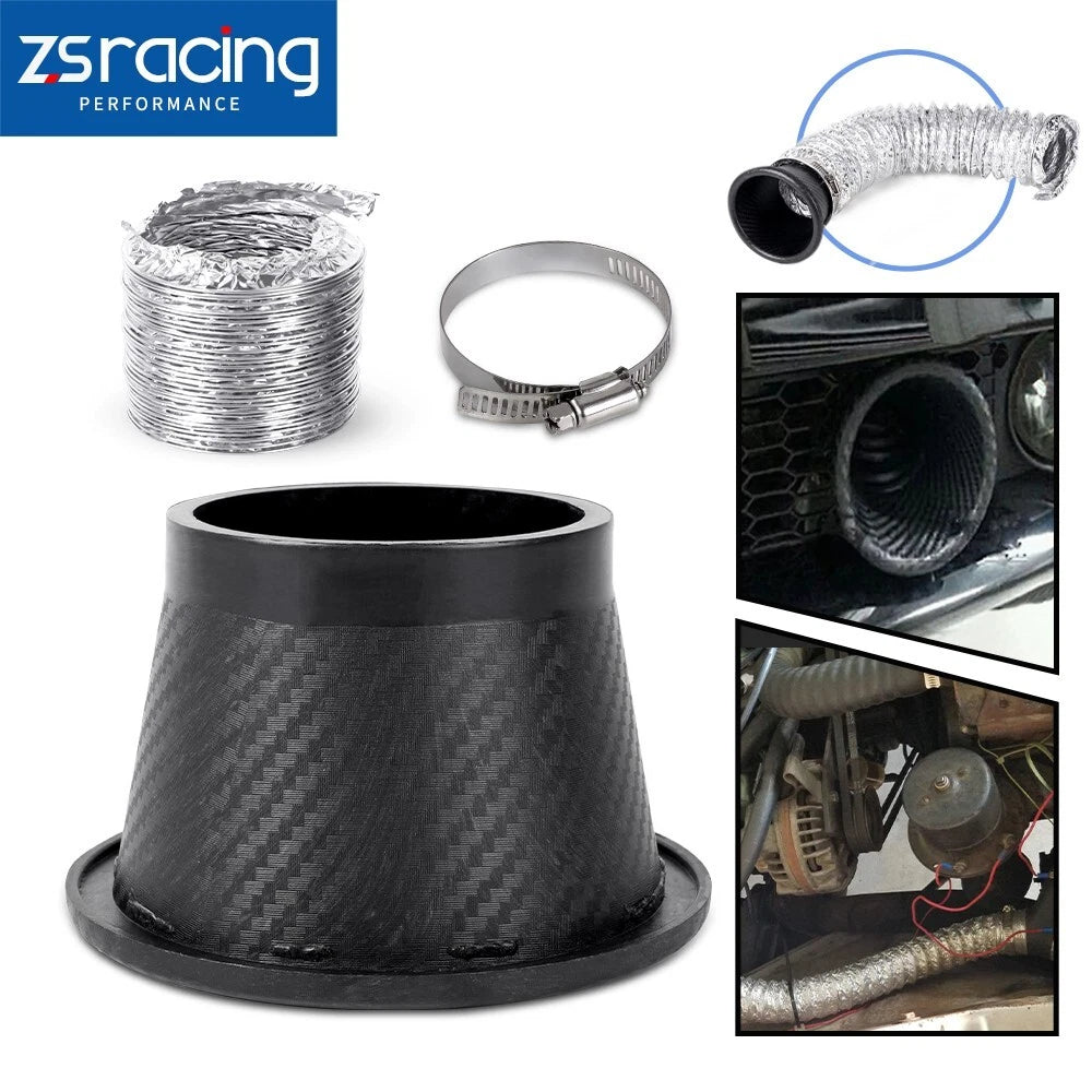 Turbo Air Intake Pipe for Universal Car Front Bumper (Universal Fit)