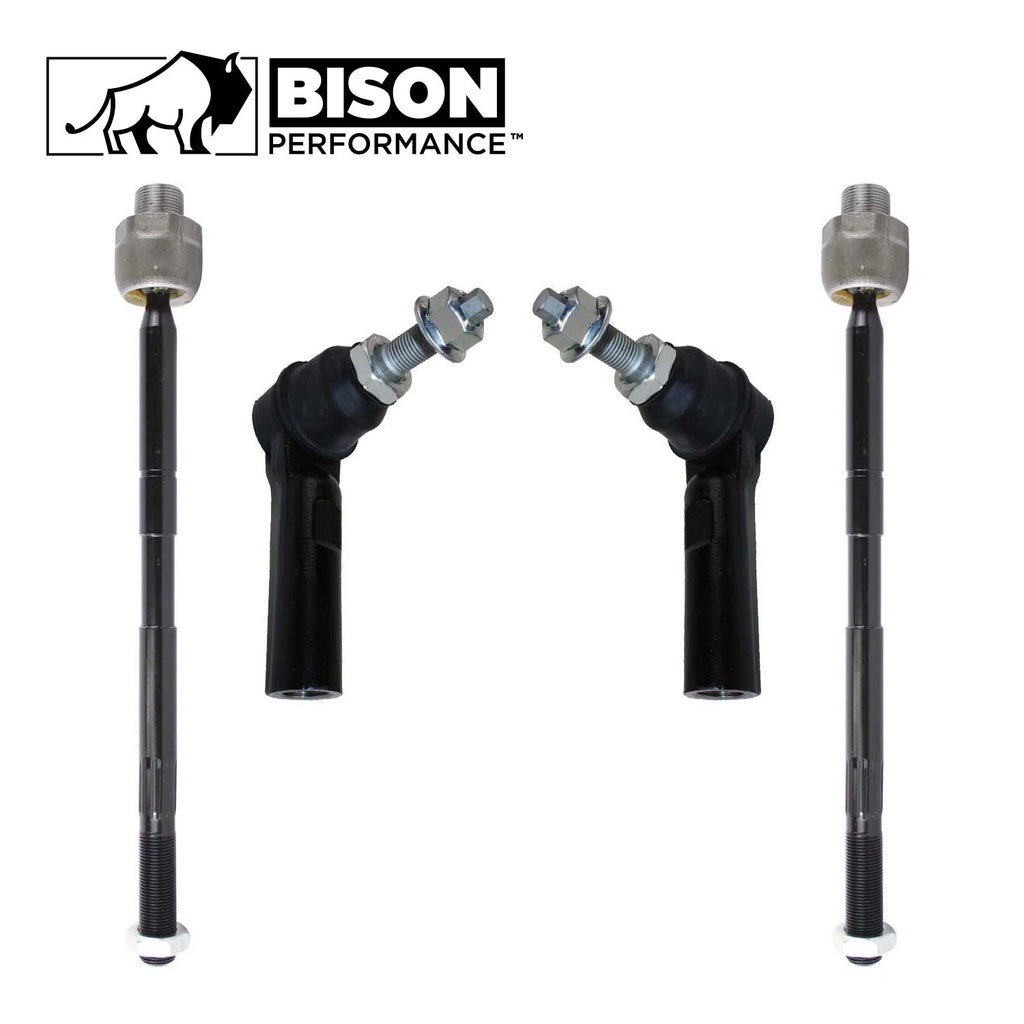 Set of 4 Inner Outer Steering Tie Rod Ends for Dodge Ram RWD