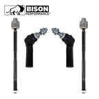 Set of 4 Inner Outer Steering Tie Rod Ends for Dodge Ram RWD