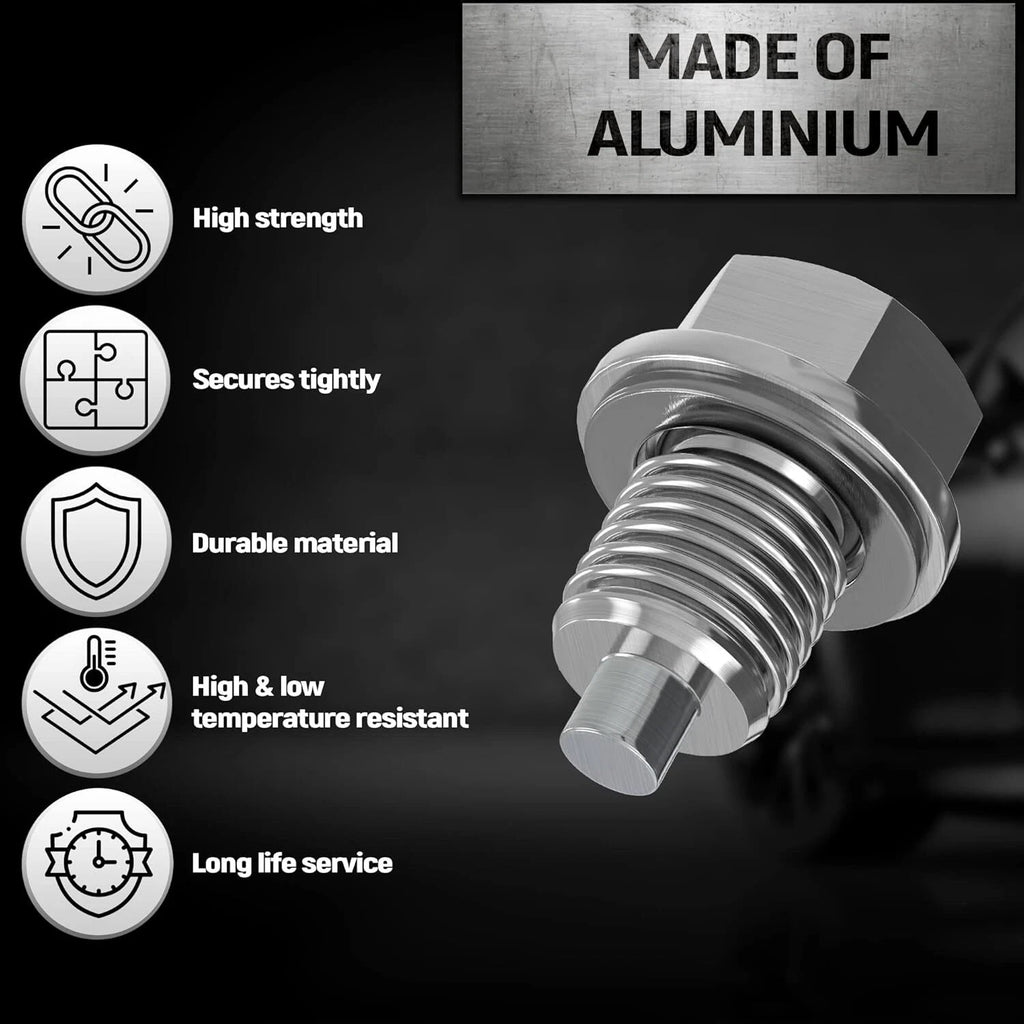 2X M14x1.5 Magnetic Oil Drain Plug for Universal Car (All Models)