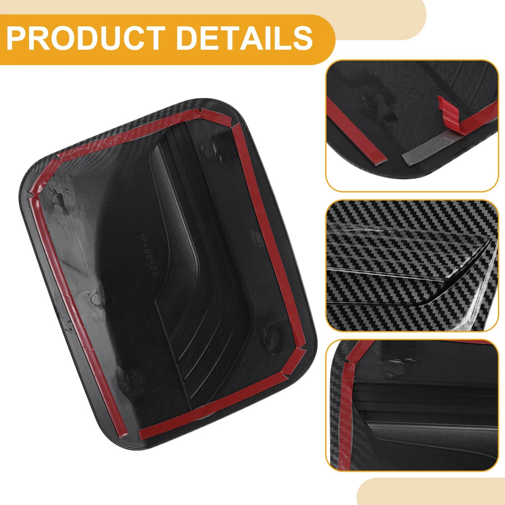 Fuel Tank Door Cap for Toyota RAV4 (2019–2025) Carbon Fiber Black