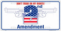 2nd Amendment License Plate Tag for Universal Fit