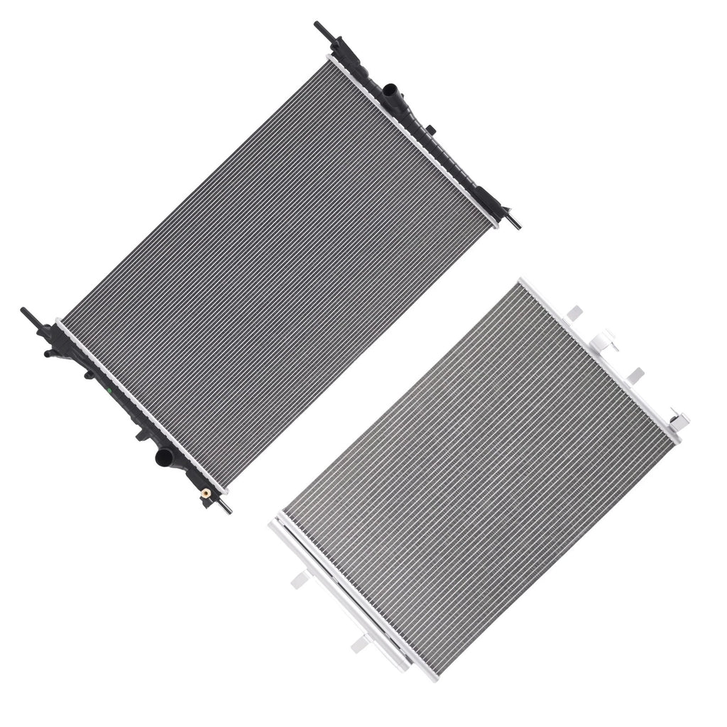 Cooling Radiator & AC Condenser for Ford Transit-150 Transit-250 (2015–2019) 13454